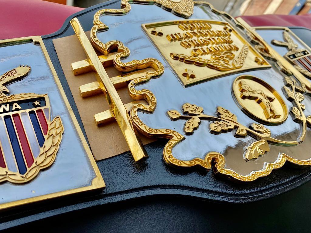 AWA World Heavyweight Championship Belt | Eagle Crest Silver | Ring Side Belts