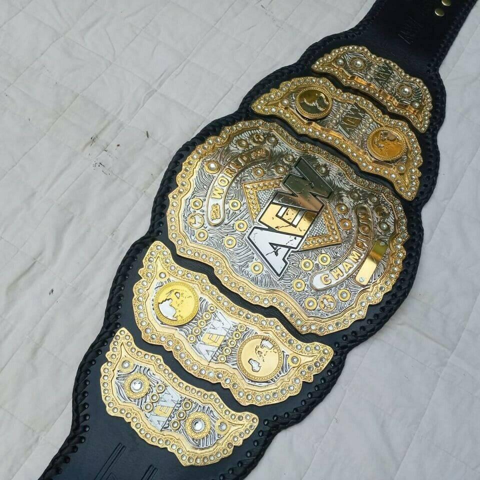 AEW World Championship Belt – Premium Dual Ring Side Belt