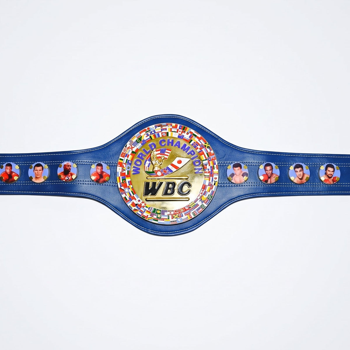 Blue & Gold World Champion Boxing Belt | Legends Portrait Design