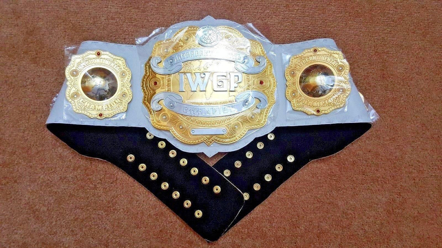 IWGP INTERCONTINENTAL DOUBLE STACKED BRASS Championship Belt