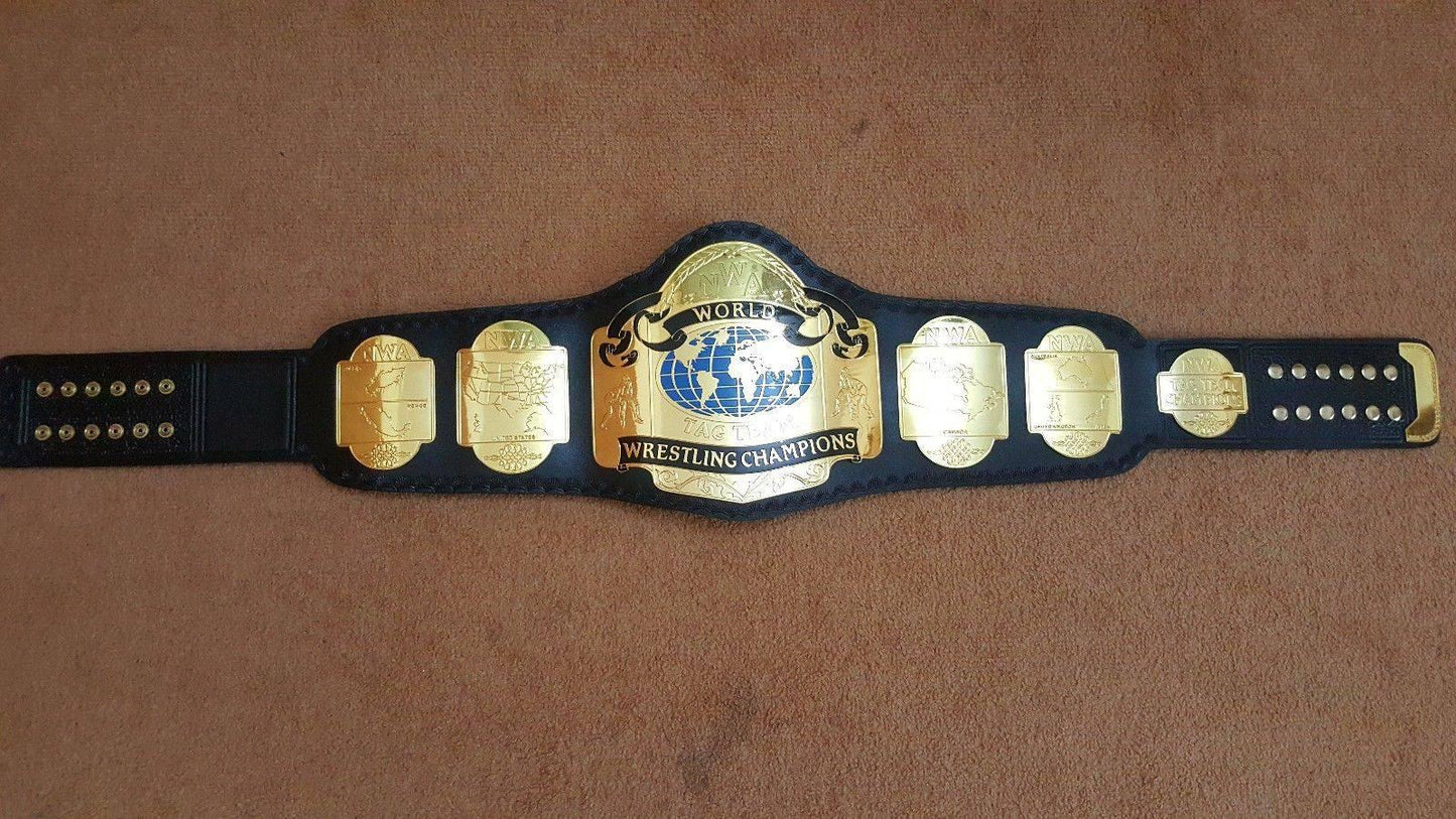 NWA WORLD TAG TEAM Brass Championship Belt
