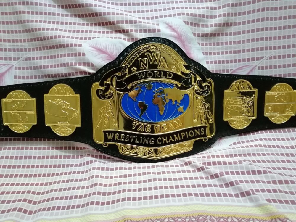 NWA WORLD TAG TEAM GOLD Wrestling Championship Belt