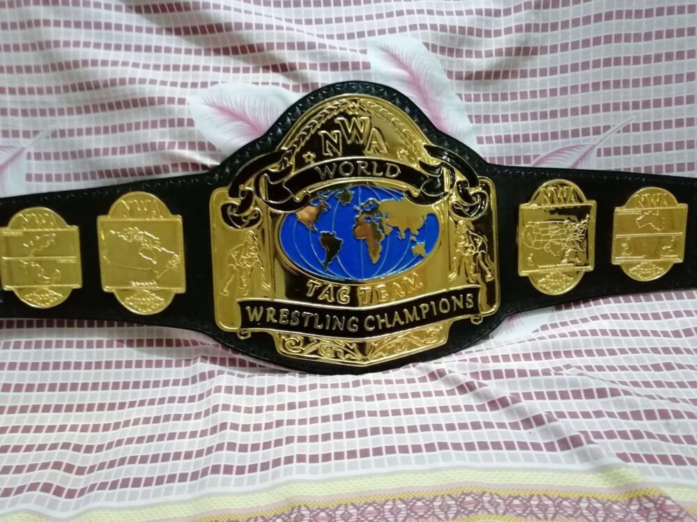 NWA WORLD TAG TEAM GOLD Wrestling Championship Belt - Image 2