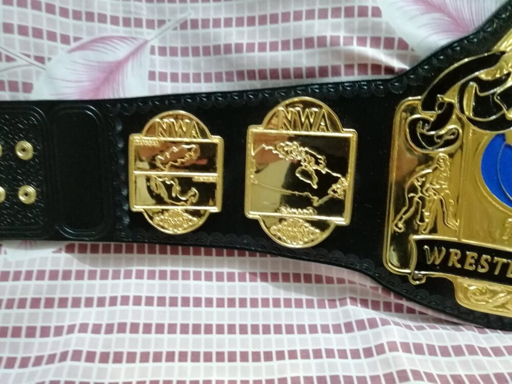 NWA WORLD TAG TEAM GOLD Wrestling Championship Belt - Image 3