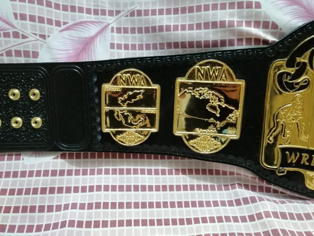 NWA WORLD TAG TEAM GOLD Wrestling Championship Belt - Image 5