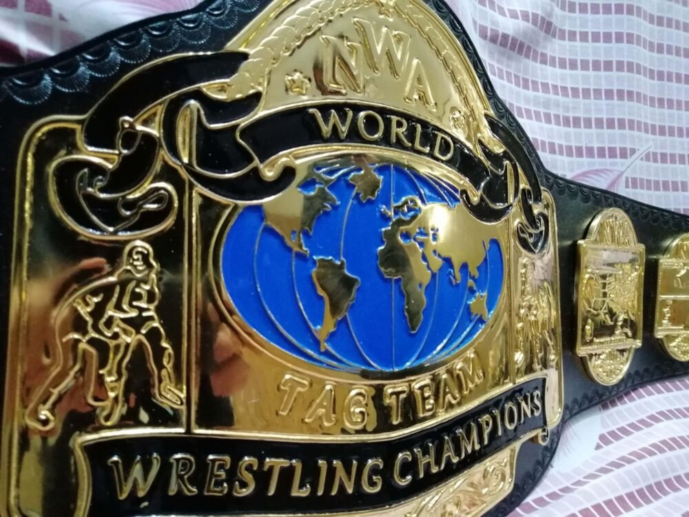 NWA WORLD TAG TEAM GOLD Wrestling Championship Belt - Image 6