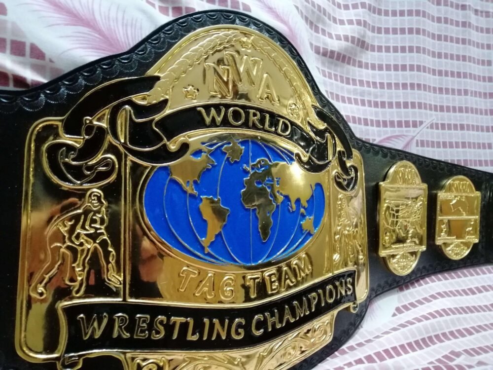 NWA WORLD TAG TEAM GOLD Wrestling Championship Belt - Image 8