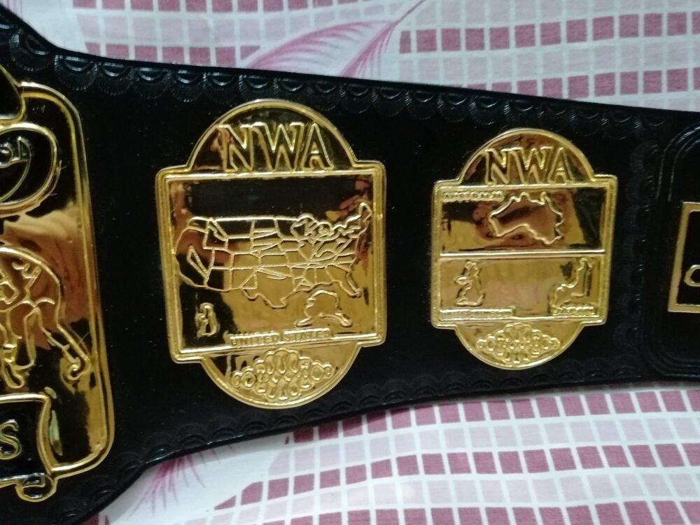 NWA WORLD TAG TEAM GOLD Wrestling Championship Belt - Image 11