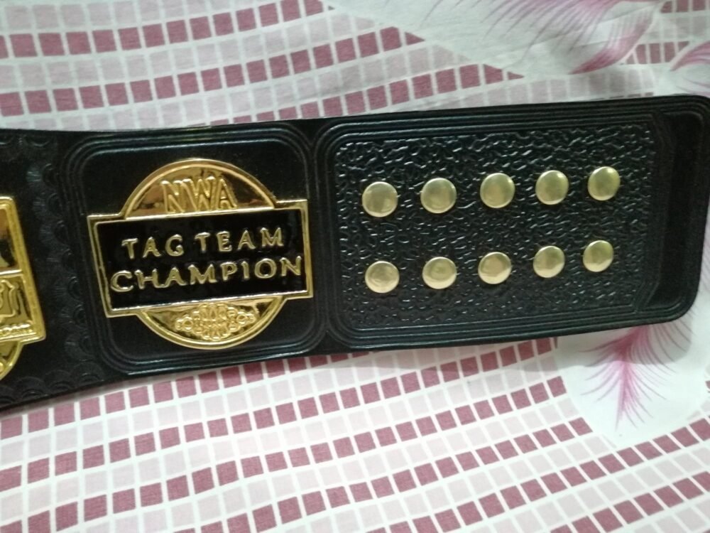 NWA WORLD TAG TEAM GOLD Wrestling Championship Belt - Image 12