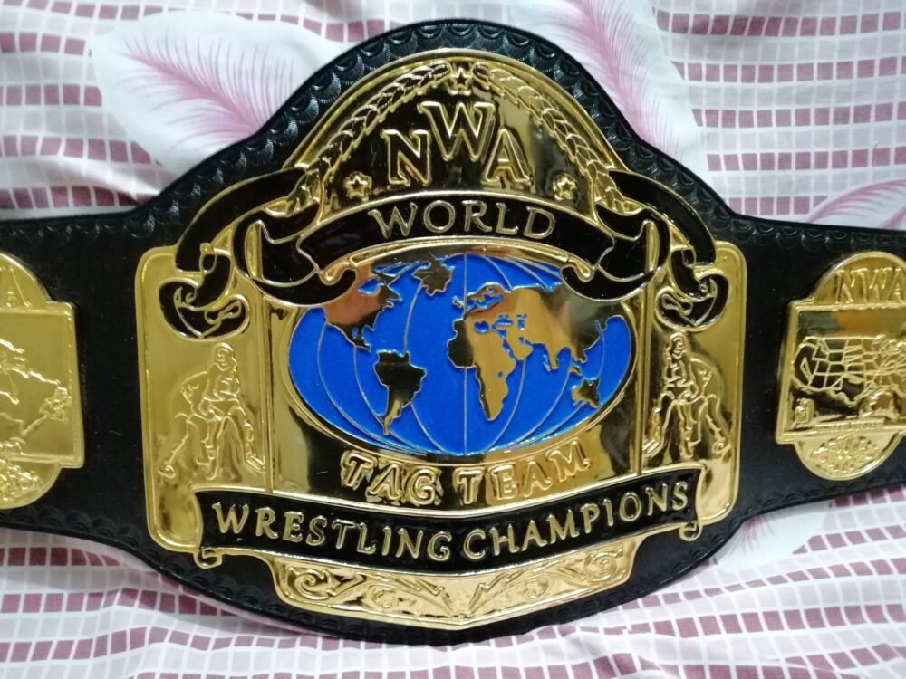 NWA WORLD TAG TEAM GOLD Wrestling Championship Belt - Image 14