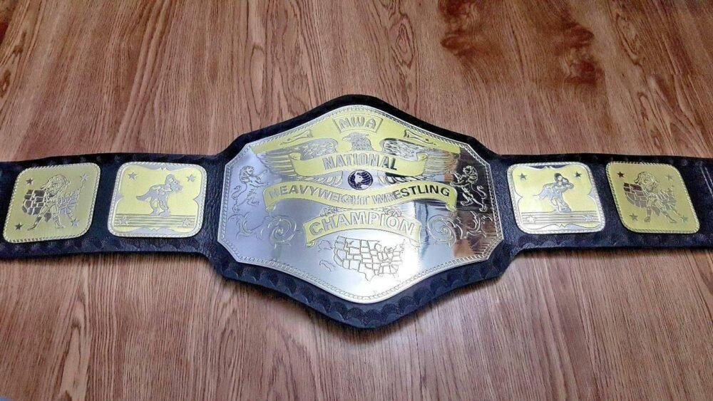 NWA NATIONAL HEAVYWEIGHT Brass Championship Belt - Image 2