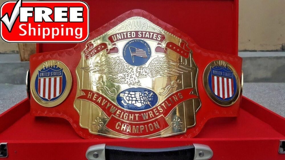 NWA US TAG TEAM Brass Championship Belt