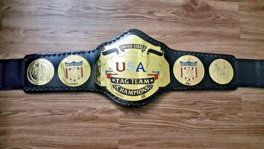 NWA US TAG TEAM Brass Championship Belt - Image 2