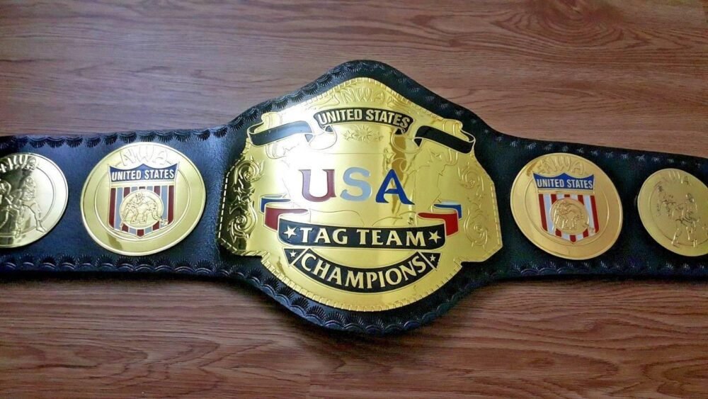 NWA US TAG TEAM Brass Championship Belt - Image 4