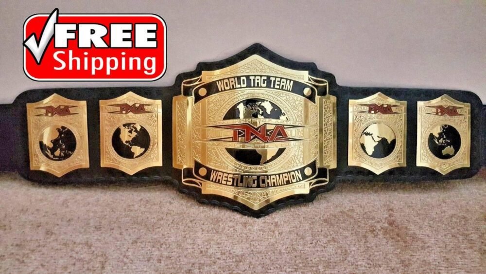 TNA WORLD TAG TEAM Brass Championship Belt