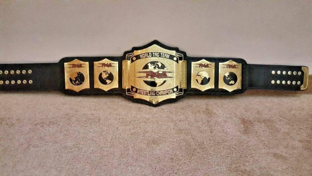 TNA WORLD TAG TEAM Brass Championship Belt - Image 2