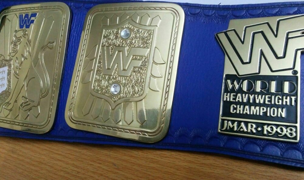 WWF BIG EAGLE ATTITUDE ERA BLOCK LOGO Championship Title Belt - Image 5