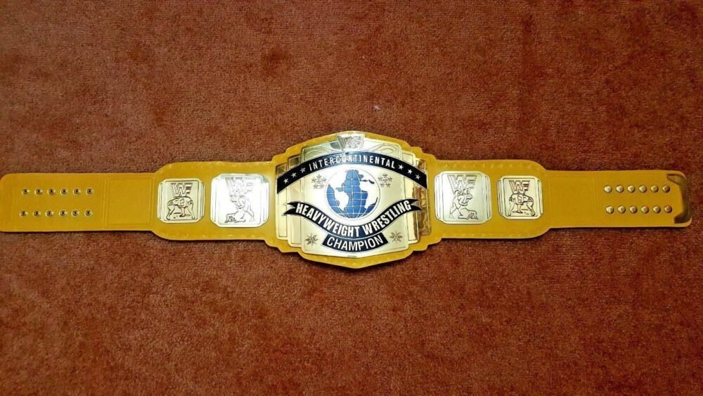 WWF INTERCONTINENTAL YELLOW Brass Championship Belt - Image 3