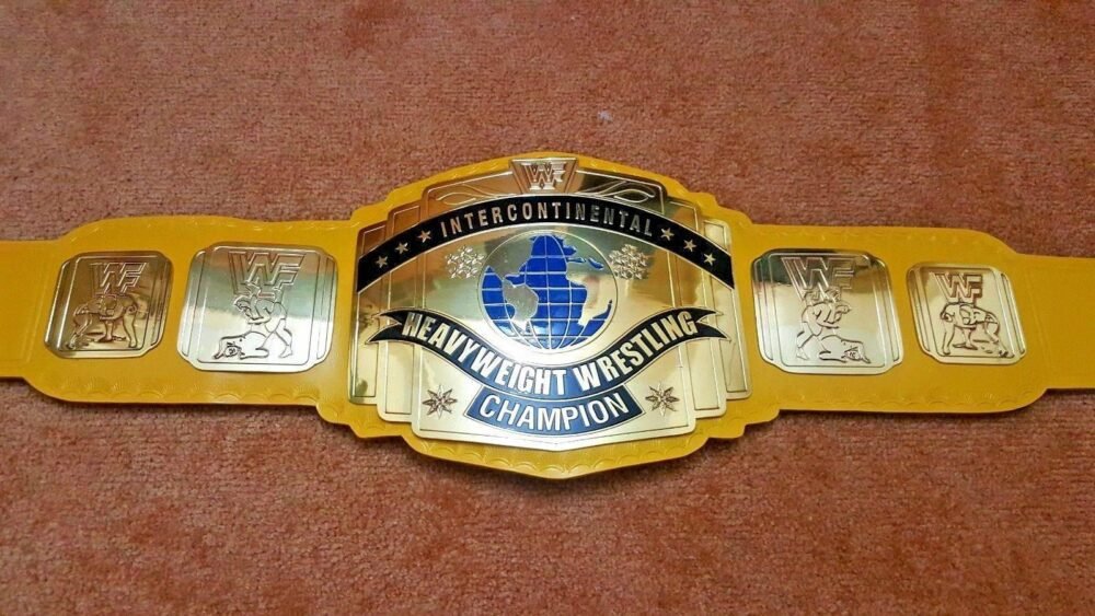 WWF INTERCONTINENTAL YELLOW Brass Championship Belt - Image 2