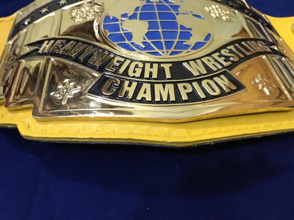 WWF INTERCONTINENTAL YELLOW Championship Title Belt - Image 12