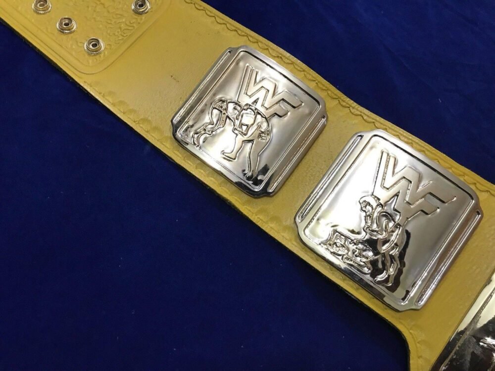 WWF INTERCONTINENTAL YELLOW Championship Title Belt - Image 11