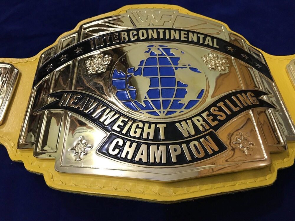 WWF INTERCONTINENTAL YELLOW Championship Title Belt - Image 4