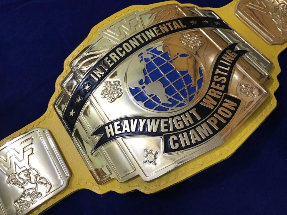 WWF INTERCONTINENTAL YELLOW Championship Title Belt - Image 6