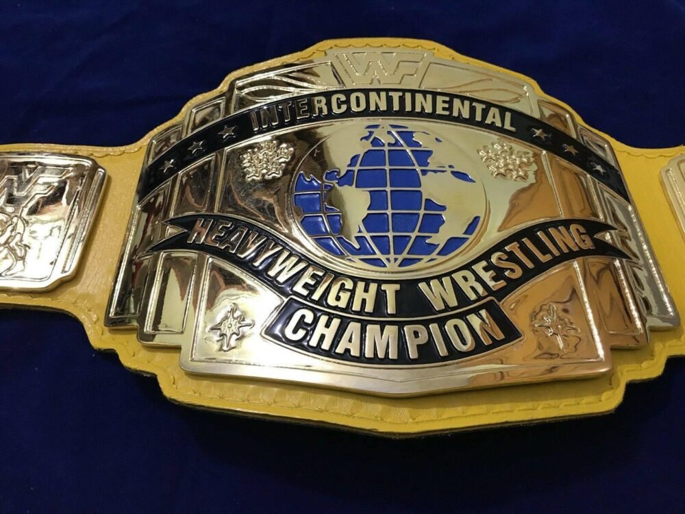 WWF INTERCONTINENTAL YELLOW Championship Title Belt - Image 7