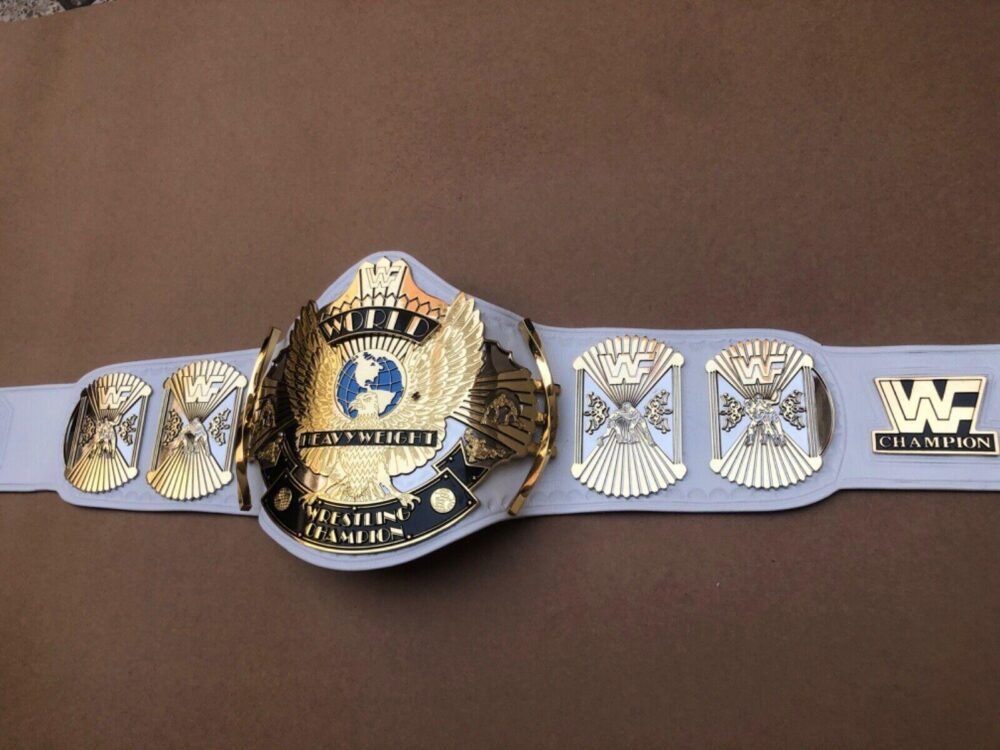 WWF White Winged Eagle Dual Plated Championship Belt - Image 3