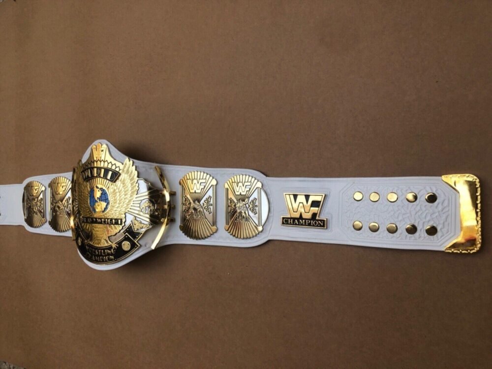 WWF White Winged Eagle Dual Plated Championship Belt - Image 4