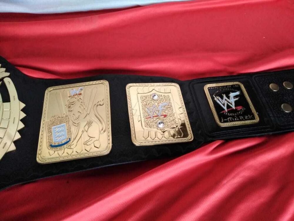 WWF BIG EAGLE SCRATCH LOGO Brass Championship Belt - Image 4