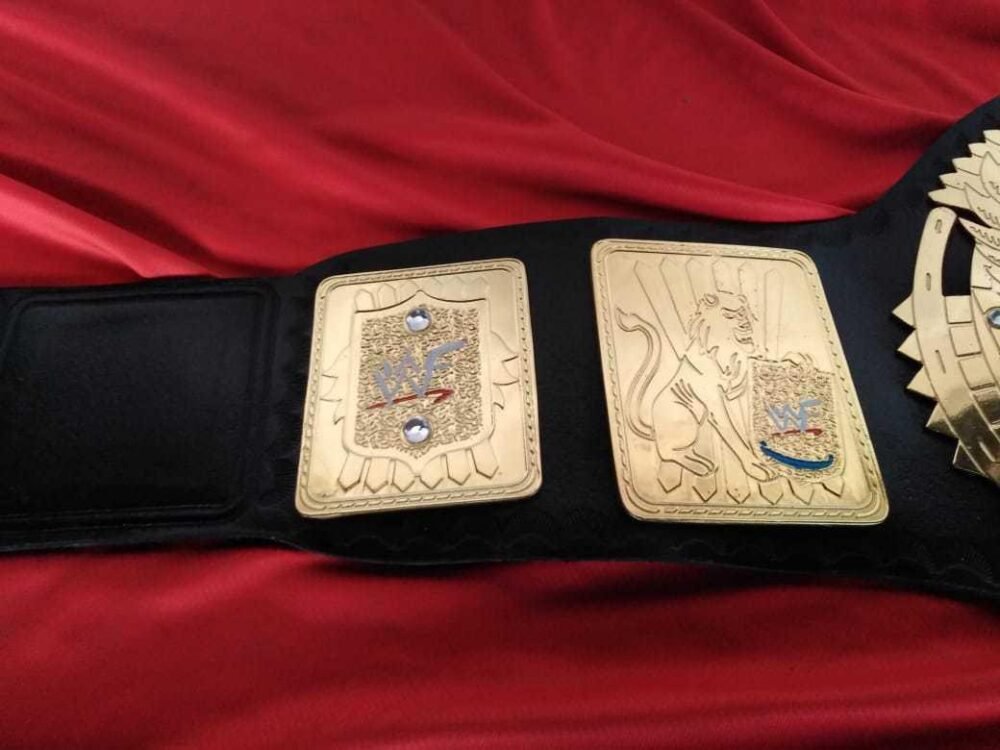 WWF BIG EAGLE SCRATCH LOGO Brass Championship Belt - Image 5