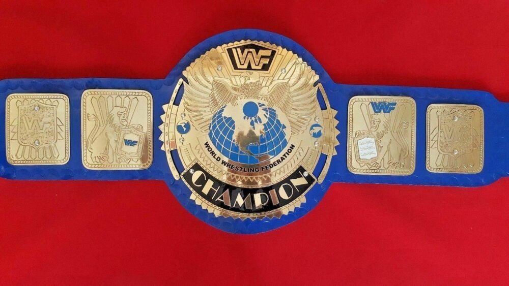 WWF BLUE BIG EAGLE Brass Championship Title Belt