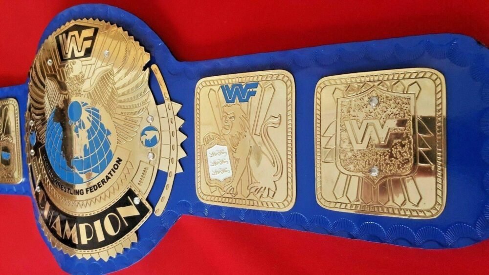 WWF BLUE BIG EAGLE Brass Championship Title Belt - Image 2