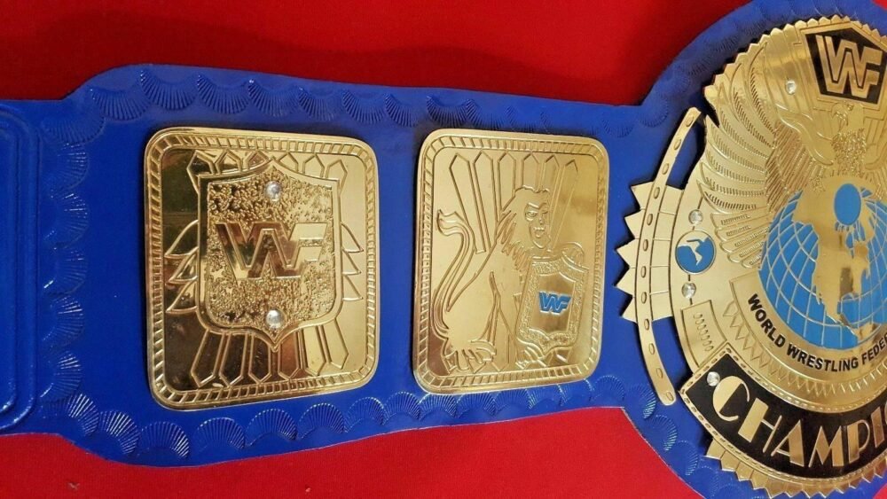 WWF BLUE BIG EAGLE Brass Championship Title Belt - Image 5