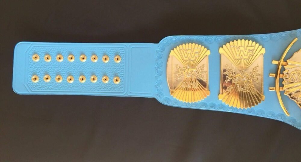 WWF WINGED EAGLE BLUE Brass Championship Title Belt - Image 2