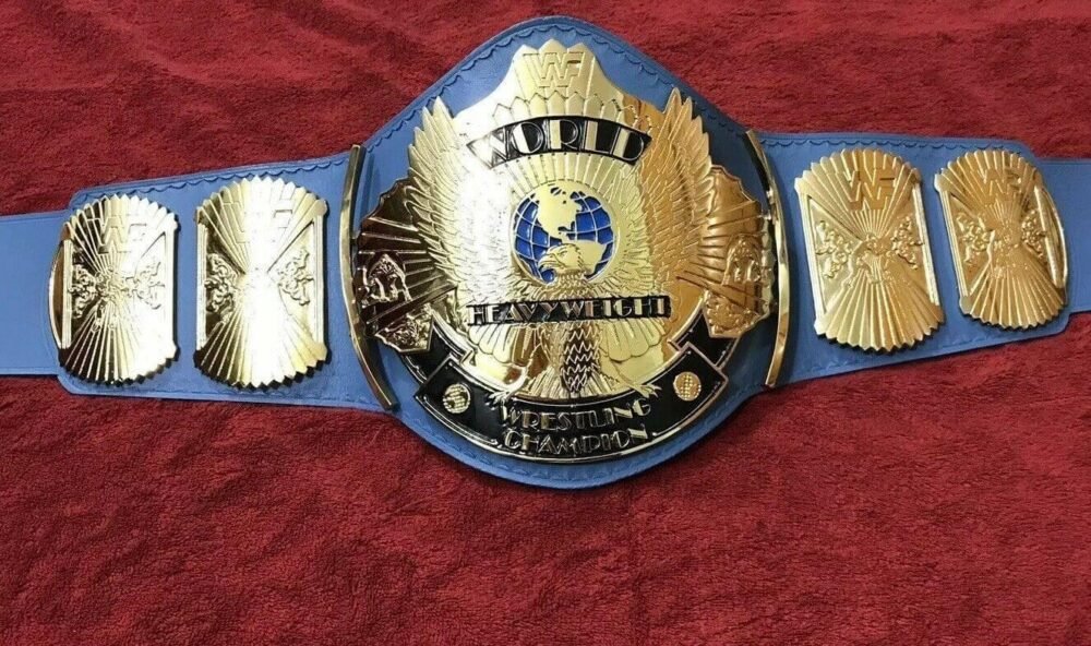 WWF WINGED EAGLE BLUE Championship Belt