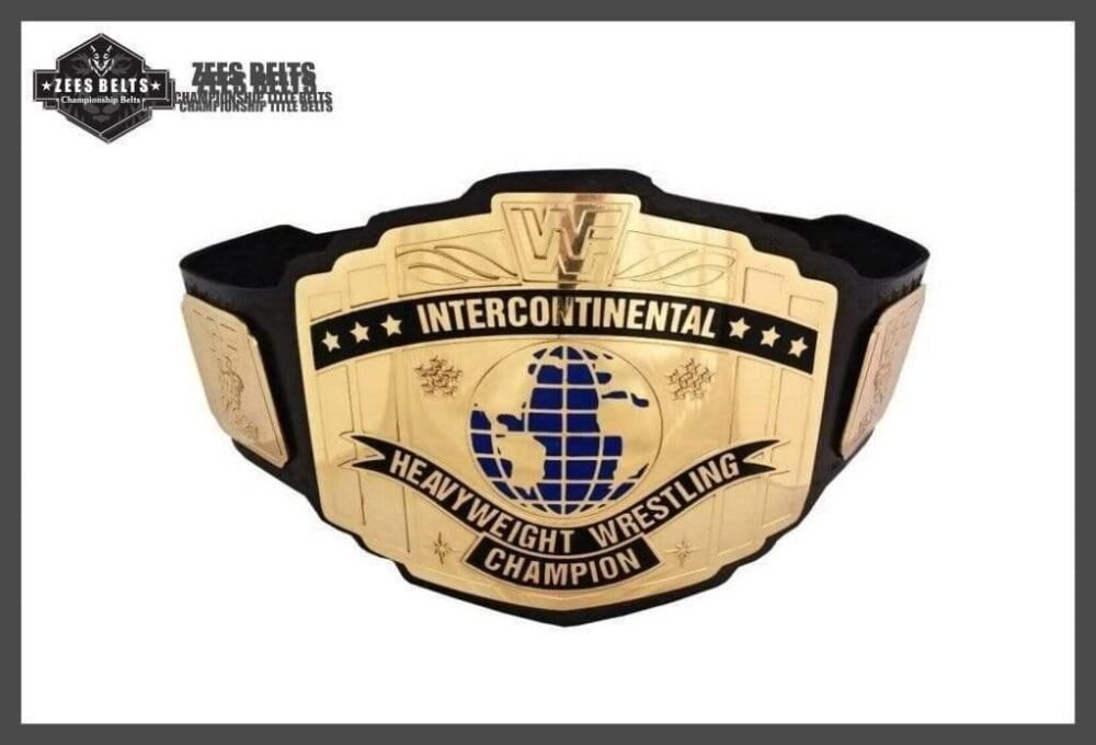 WWF INTERCONTINENTAL Brass Championship Title Belt - Image 2