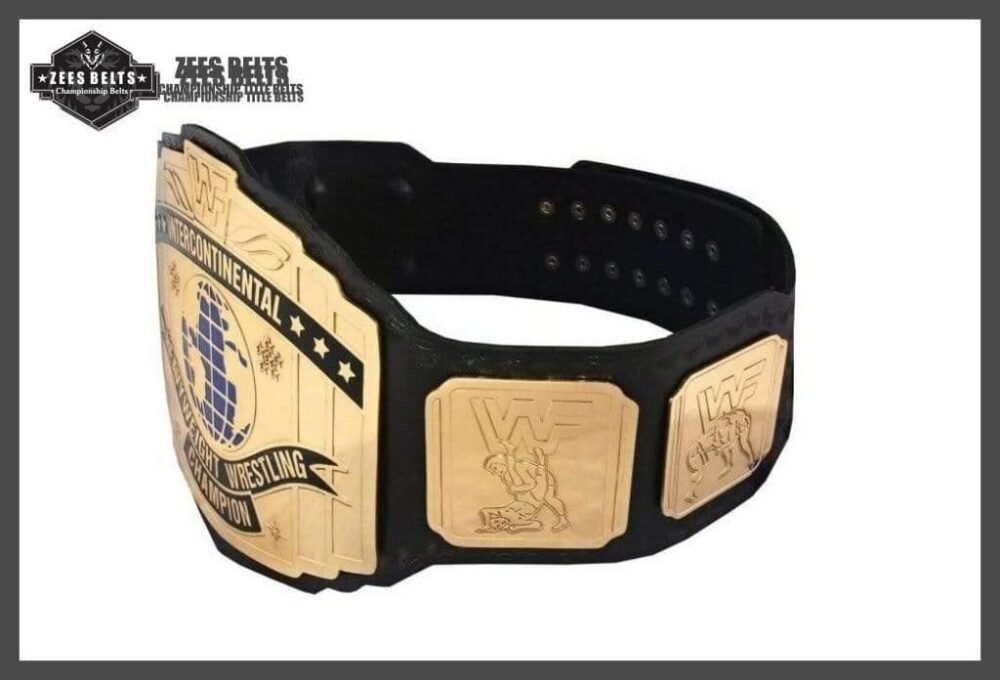 WWF INTERCONTINENTAL Brass Championship Title Belt - Image 3