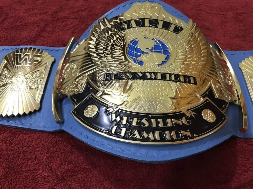 WWF WINGED EAGLE BLUE Championship Belt - Image 3