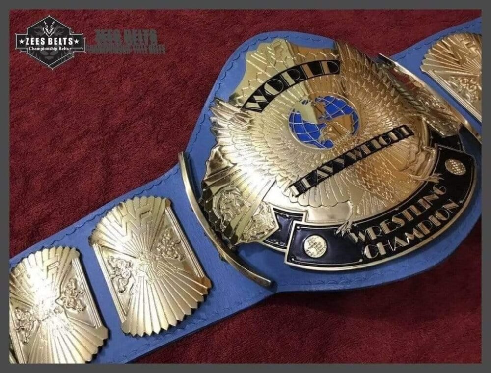 WWF WINGED EAGLE BLUE Championship Belt - Image 5