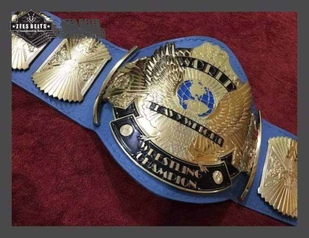 WWF WINGED EAGLE BLUE Championship Belt - Image 12