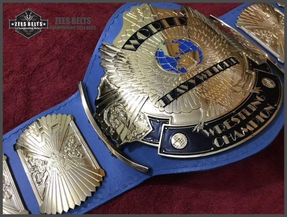 WWF WINGED EAGLE BLUE Championship Belt - Image 6