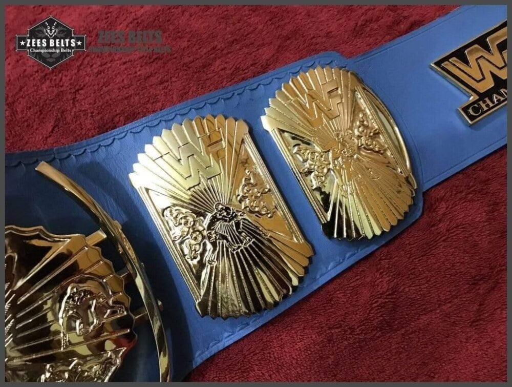 WWF WINGED EAGLE BLUE Championship Belt - Image 8