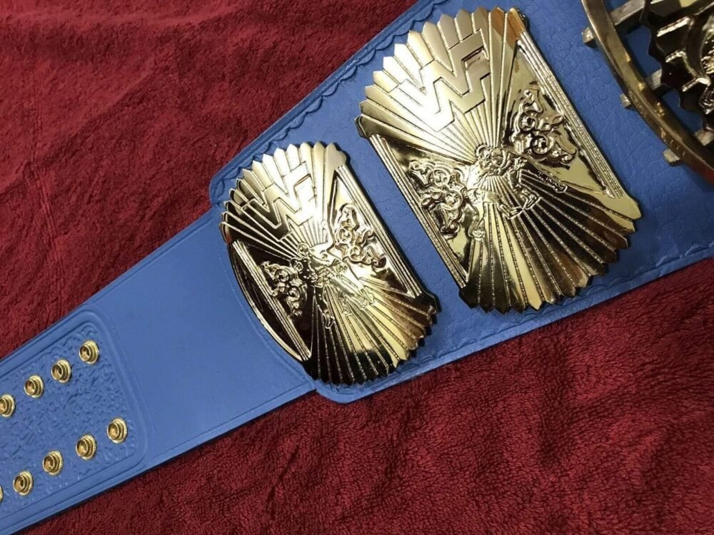 WWF WINGED EAGLE BLUE Championship Belt - Image 9